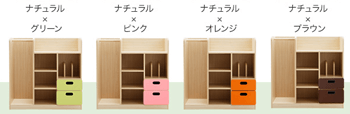 3位：ランドセルラック6種類のカラー