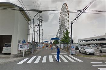 名古屋港水族館の周辺にあるガーデンふ頭西駐車場