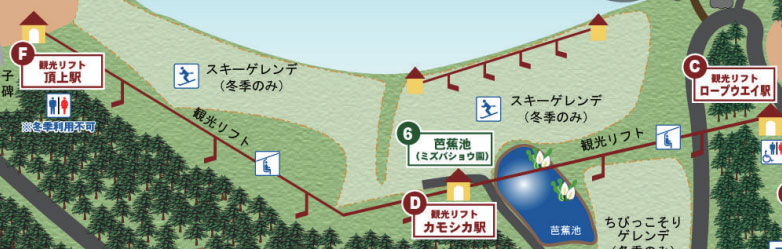 観光リフトの運行路線