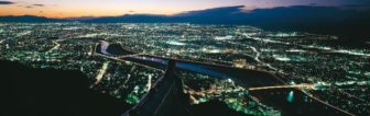 金華山麓駅付近からの夜景