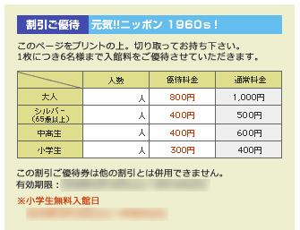トヨタ博物館の入館料金の割引券