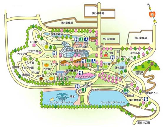 東谷山フルーツパークの地図