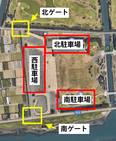 駐車場のゲートマップ