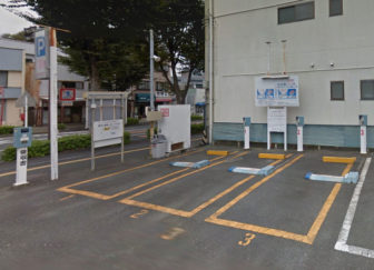 松城町駐車場の入口