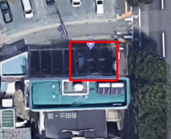 上から見た松城町駐車場