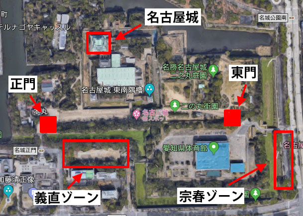 金シャチ横丁のマップ
