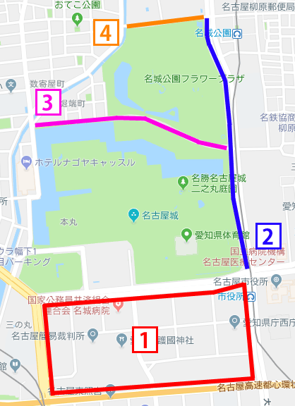 金シャチ横丁周辺で路上駐車できる場所