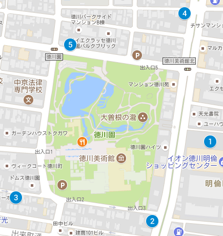 徳川美術館周辺の駐車場