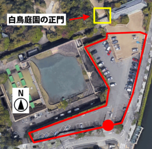 上から見た専用駐車場
