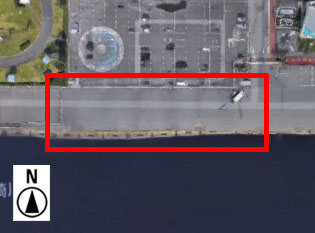 上から見たガーデン埠頭2号岸壁