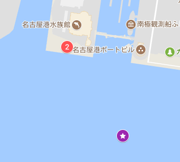 水族館南側緑地と花火の打ち上げ場所