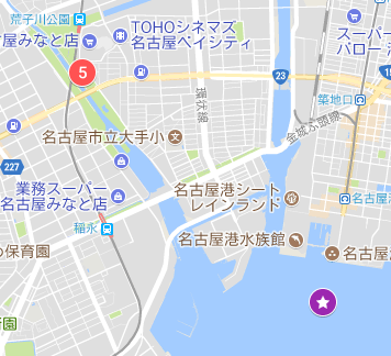 花火の打ち上げ場所と荒子川公園