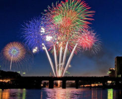 岡崎城下家康公夏祭りの花火