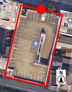 上から見た市営末広駐車場