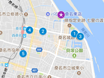 市営駐車場のマップ