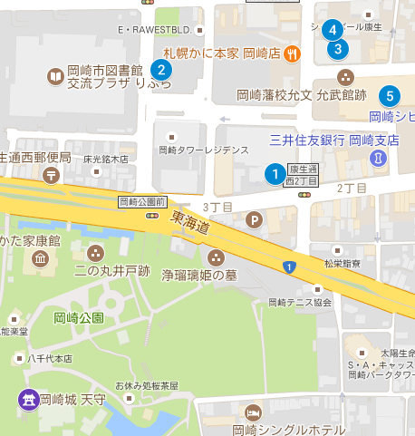 会場周辺の駐車場(有料)マップ