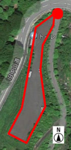 上から見た島田公園駐車場