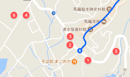 下入口付近の無料駐車場に関するマップ