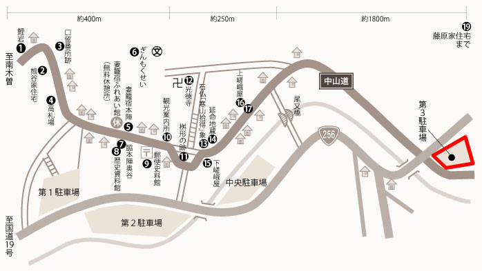 第三駐車場の地図