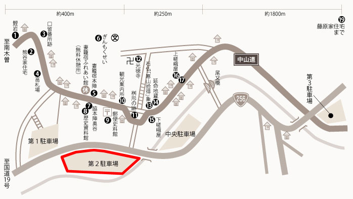 第二駐車場の地図