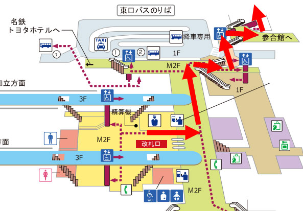 豊田市駅のマップ