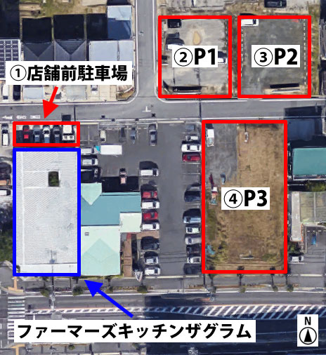 ファーマーズキッチンザグラムの地図