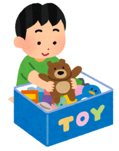 おもちゃを片付けるボックス