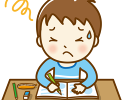 勉強しない小学生の男の子