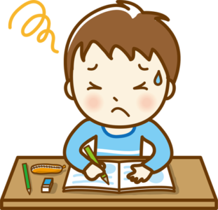 勉強しない小学生の男の子