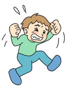 落ち着きのない小学生の男の子