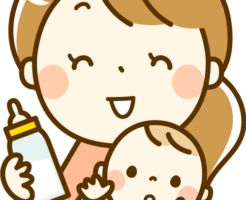 ママと赤ちゃん-ミルク