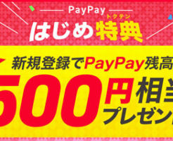 PayPay(ペイペイ)の500円もらえるキャンペーン