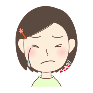 歯が痛い女の子