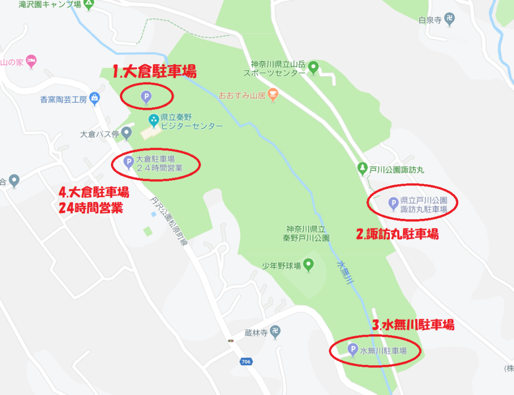 秦野戸川公園マップ