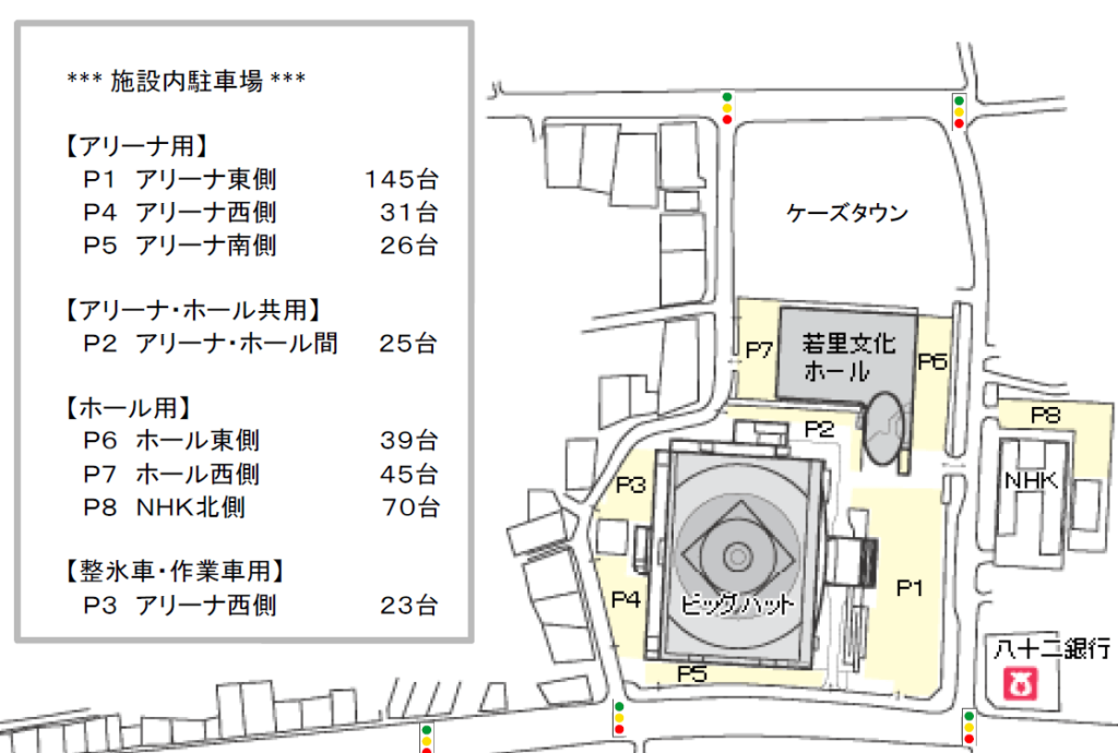 ビッグハット敷地内駐車場