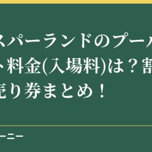 長島スパーランドのプールのチケット料金(入場料)は？割引券や前売り券まとめ！