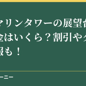 横浜マリンタワーの展望台の入場料金はいくら？割引やクーポン情報も！