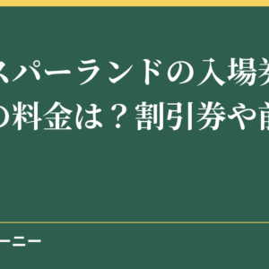 長島スパーランドの入場券や乗り物の料金は？割引券や前売り券も！