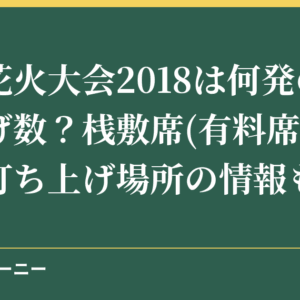 岡崎花火大会2018は何発の打ち上げ数？桟敷席(有料席)の値段や打ち上げ場所の情報も！